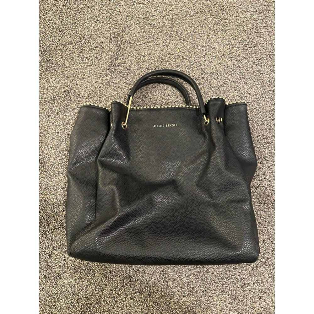 Alexis Bendel Black Gold Studded Tote Bag - Picture 2 of 13